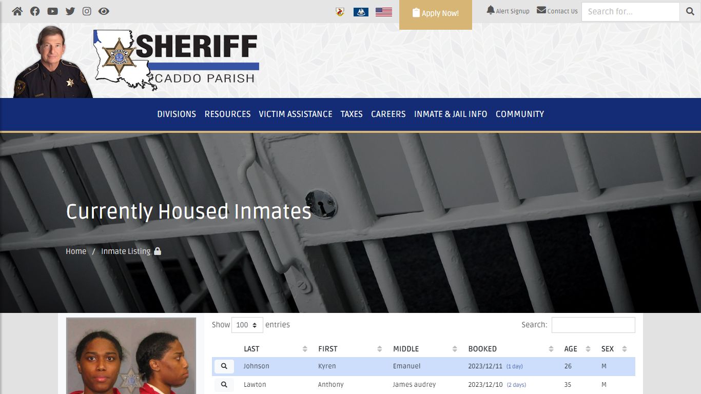 Caddo Correctional Center Inmates